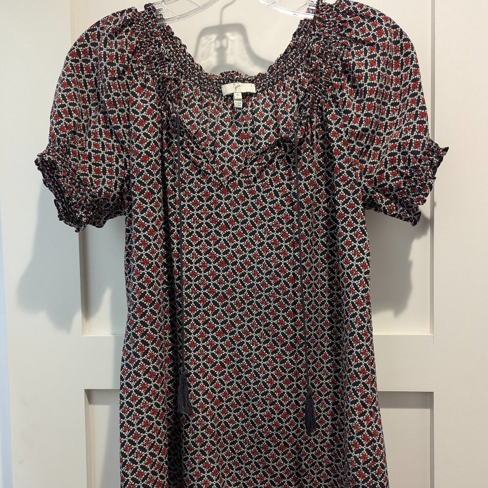 Joie silk blouse - black and red